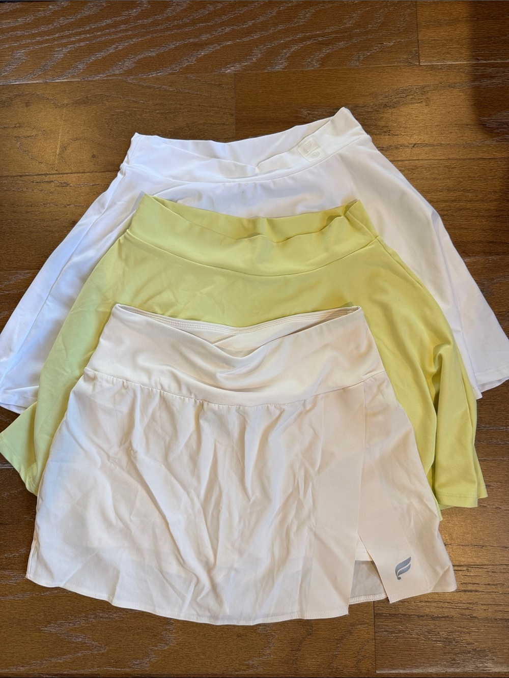 Fabletics Women’s Active Pleated Tennis Skort - White, Light Yellow
